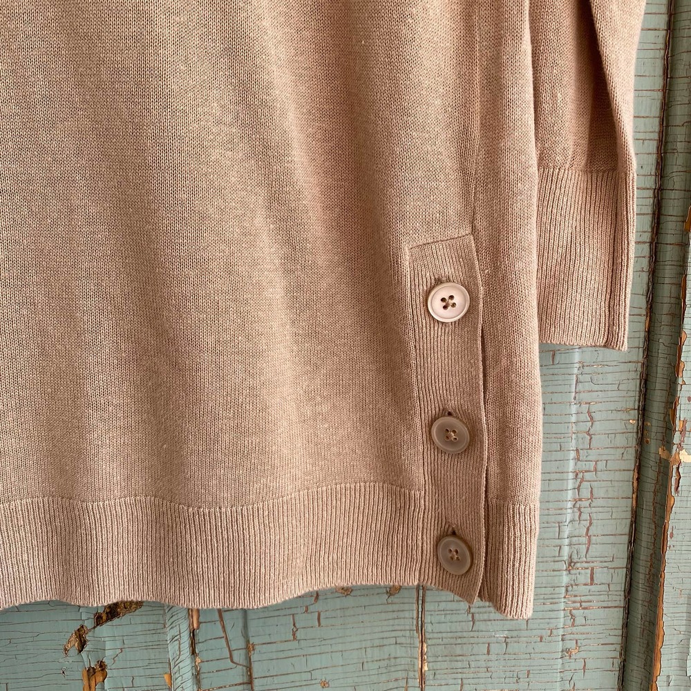 NWT J. Crew Linen-blend button tunic sweater - Picture 6 of 8